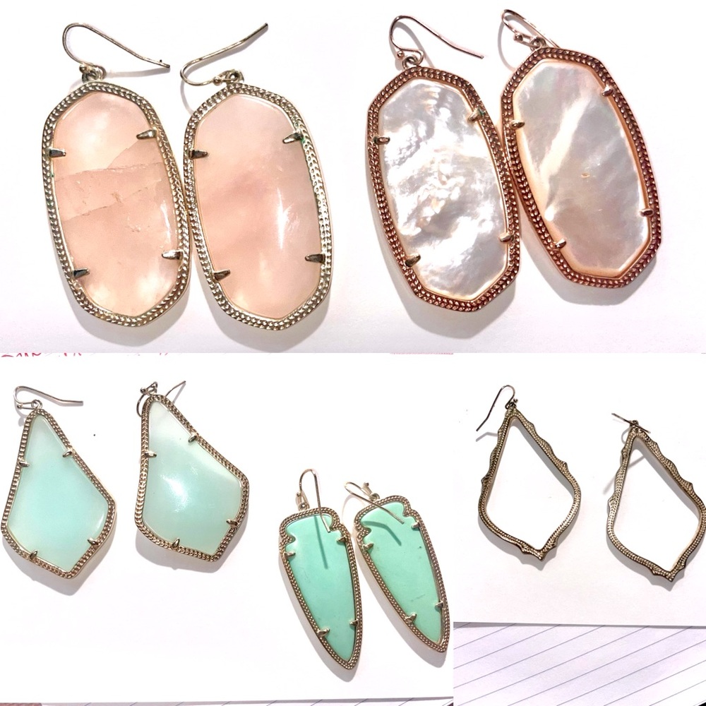 LOT of FIVE pairs of vintage authentic Kendra Scott Earrings.